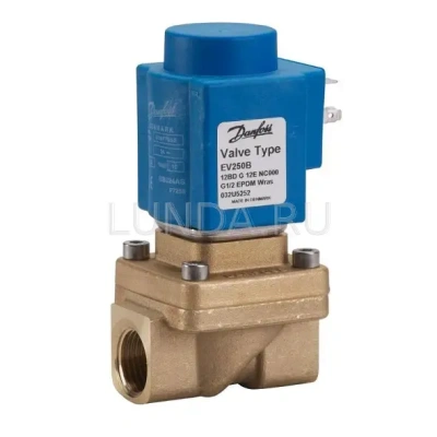 Клапан соленоидный EV250B с принудительным подъемом, с катушкой, Danfoss В Уфе